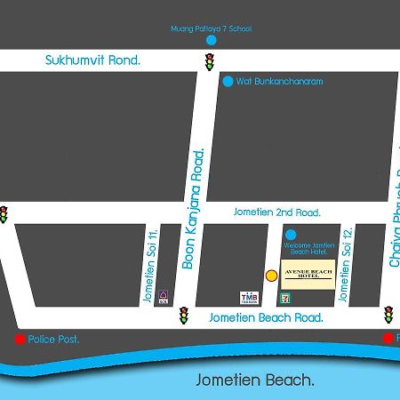 Avenue Beach Hotel Jomtien Beach Exterior photo