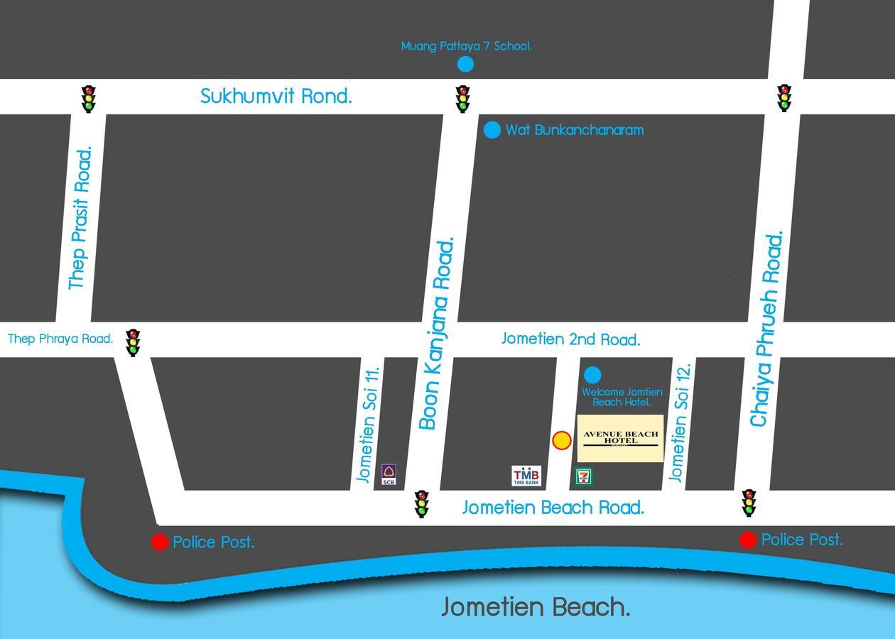 Avenue Beach Hotel Jomtien Beach Exterior photo